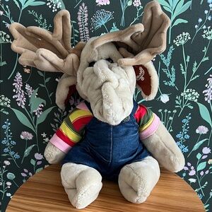 VINTAGE Ganz Bros. WRINKLES 18” Moose puppet MOOGY original outfit LIKE NEW! 80s